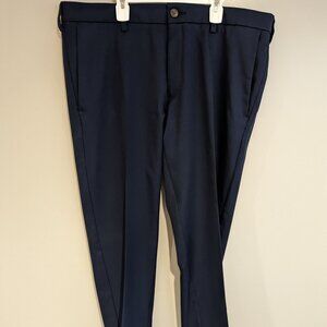 Haggar In Motion Mens Performance Stretch Pants 38W/30L Navy Blue